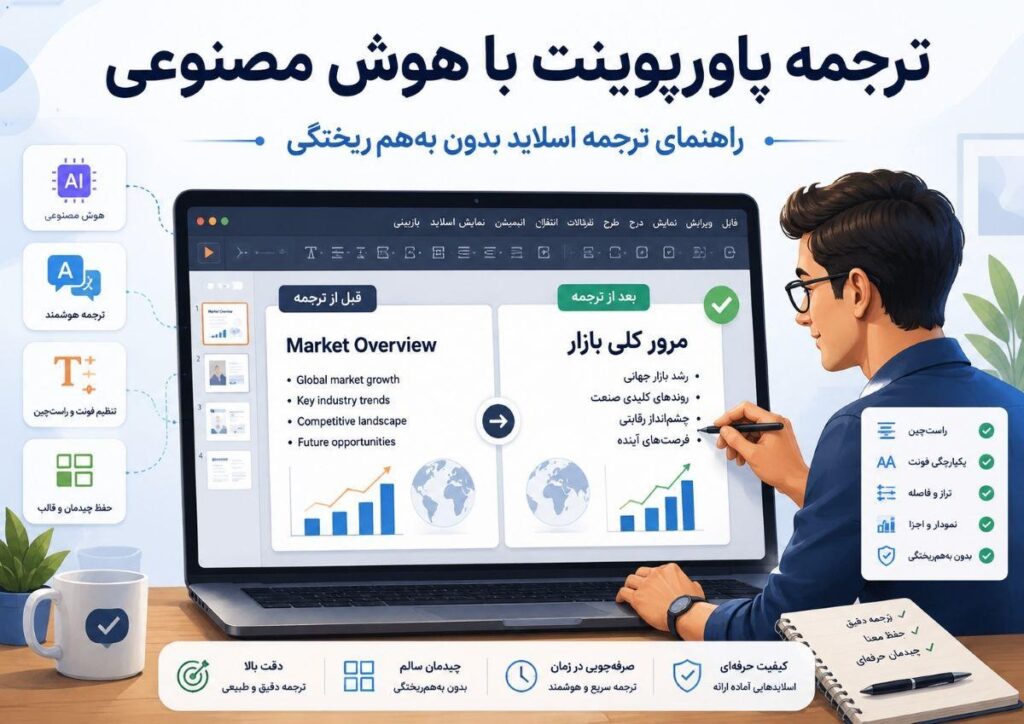 ترجمه پاورپوینت با هوش مصنوعی